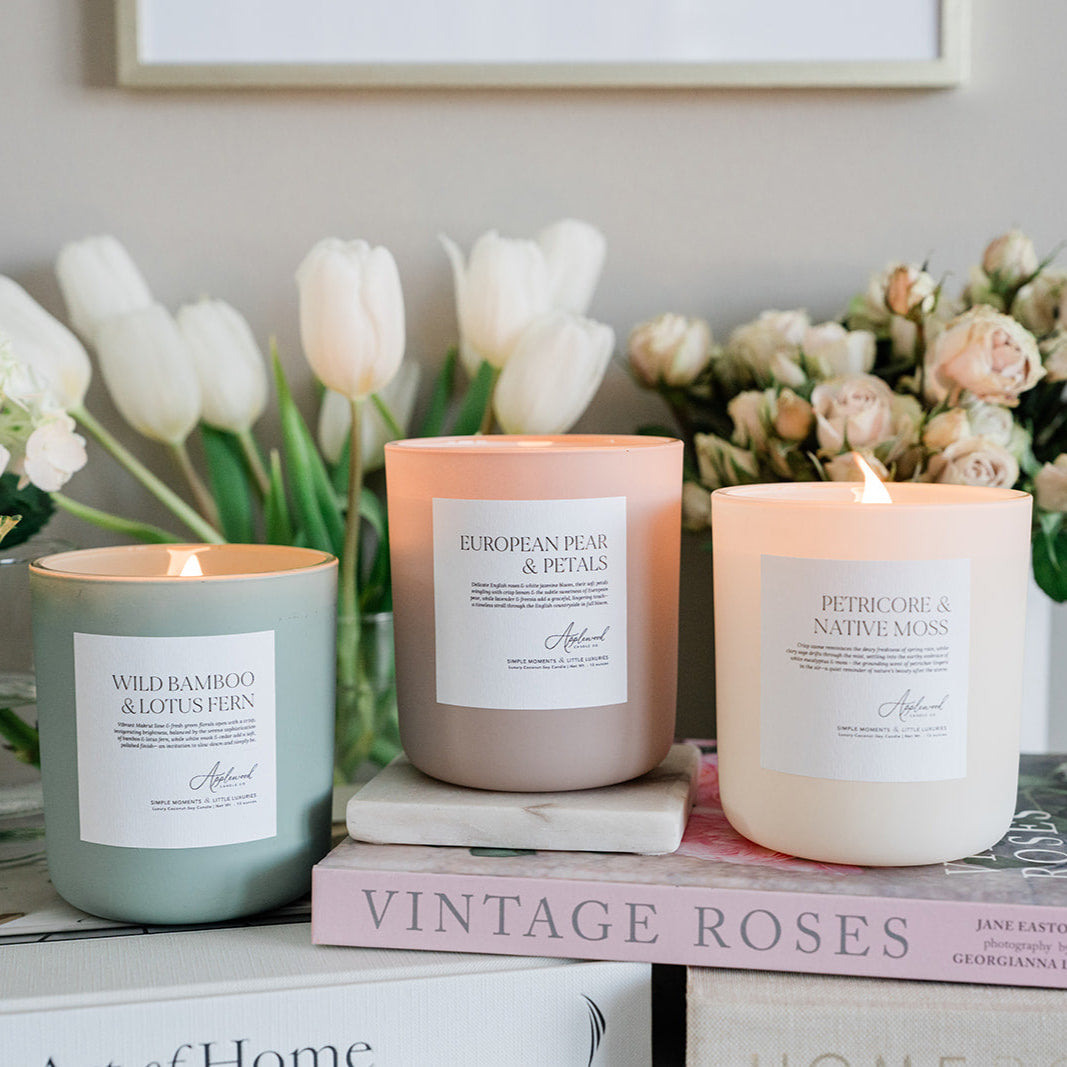 SPRING COLLECTION - 3 LUXURY CANDLES | Luxury Coconut-Soy Candles